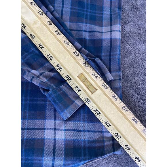 Patagonia Men's XL Blue Plaid Common Threads Organic Cotton Long Sleeve Pckts - Picture 10 of 10